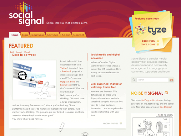 Social Signal home page