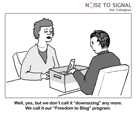 Downsizing cartoon