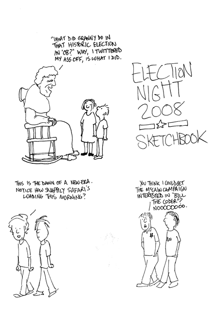 Various sketches from the election